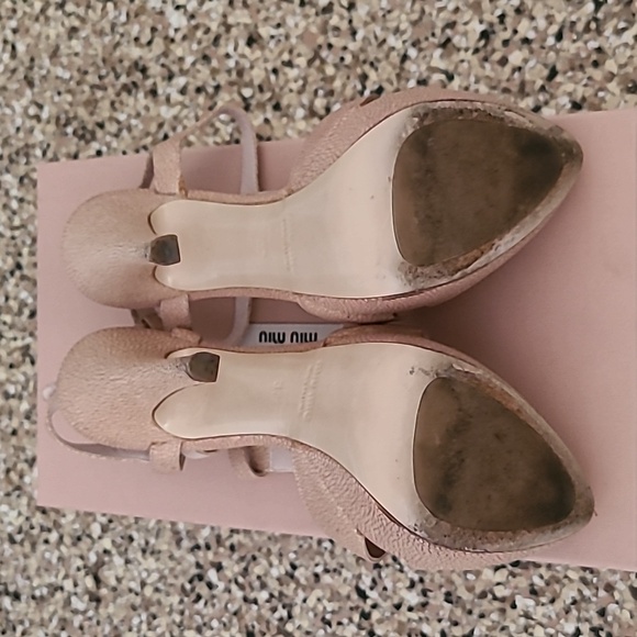 Miu miu lizard leather nude sandal heels 👠 - Picture 7 of 7
